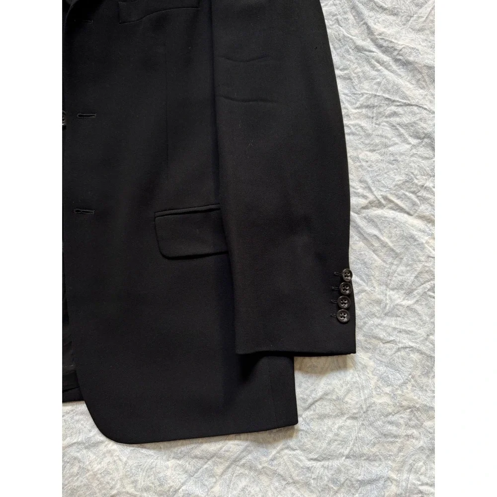 Banana Republic Men's Black 100% Wool Blazer jacket 40R Italy Business Formal